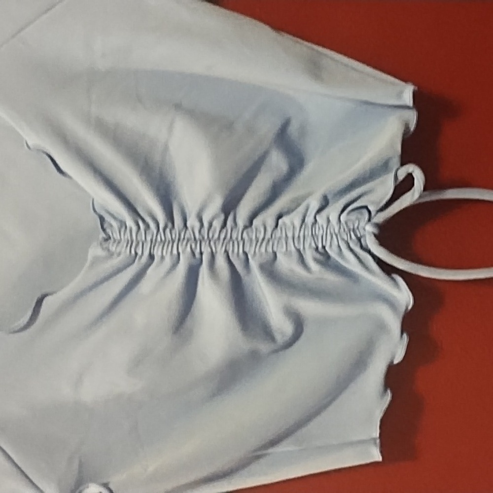 PacSun Light Blue Ruffled Blouse - Picture 6 of 7